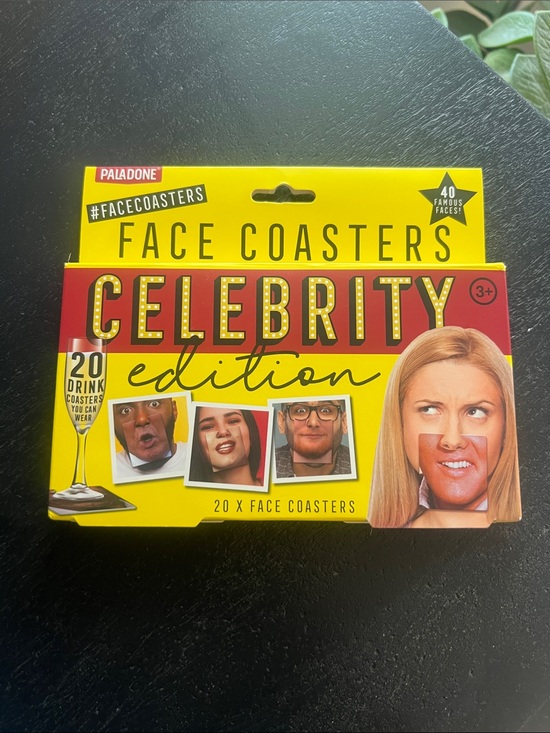Other - Paladone Face Coasters Celebrity Edition - Yellow/Red Box